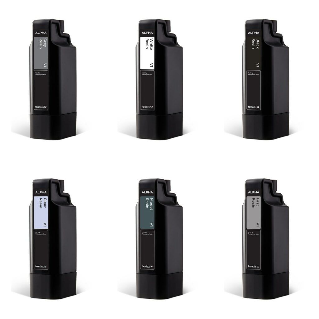 Las seis resinas Alpha de Formlabs